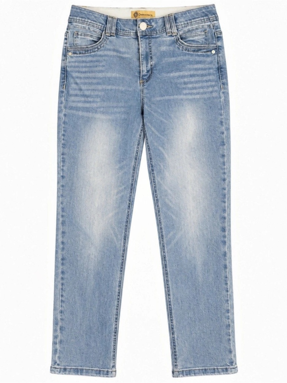 Democracy Ab Technology Light Wash Cropped Straight Jeans Size 10